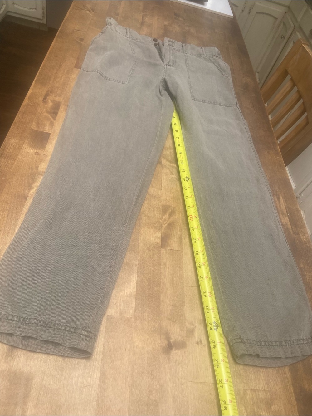 C&C California Wide-Leg Pants in Faded Gray/kaki linen